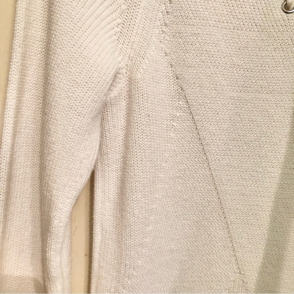 Chico’s Zenergy Cashmere Directional Laceup‎ Tunic Sweater Ecru White 1 - Picture 7 of 8